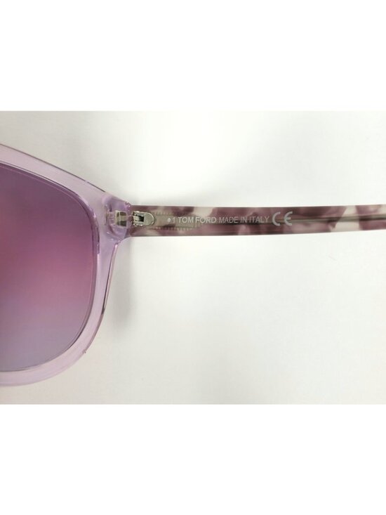 TOM FORD Olivia-02 TF914 78Z 54mm Round Cat Eye Sunglasses Clear Violet Gradient main image 4